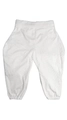 Détail du pantalon harem en velours côtelé blanc avec taille haute élastique et texture - S / Blanc