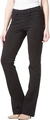 Gros plan du pantalon décontracté noir pour femme avec de larges passants de ceinture - S / Noir