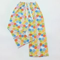 Women's pajama pants with colorful smiley face print and white satin drawstring waist - Cartoon Smiley Face