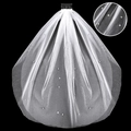 Short double layer white wedding bridal veil with sparkling rhinestones and metal hair comb - Rhinestone Style (TS008)