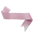 Pink glitter sash ribbon for DIY party decor with sparkling texture and white backing - Pink