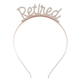 Roségoldenes 'Retired' Party-Diadem mit funkelnden Strasssteinen für Damen - Roségold