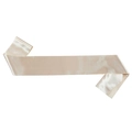 Elegant 1.8m light champagne satin sash with a glossy finish and slanted cut edges - Off-white