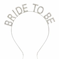 Serre-tête argenté Bride To Be orné de strass pour enterrement de vie de jeune fille - BRIDE TO BE Argent
