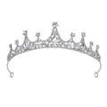 Couronne élégante en argent avec cristaux scintillants pour mariages et soirées fêtés - Couronne d'argent
