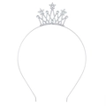 Silver star crown headband for girls with sparkling crystals and metal rhinestones - Star Style(FG194)