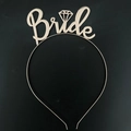Serre-tête Bride To Be en métal or rose avec icône diamant pour mariage et enterrement de vie - Or Rose Clair