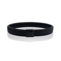 Bracelets de manches de chemise en métal noir élastique avec boucle rectangulaire sobre - Noir