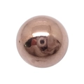 Macro shot of a 16mm polished rose gold chime ball pendant with reflective mirror finish - Rose Gold