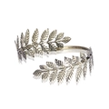 Bracelet de bras feuilles de laurier dorées style déesse grecque sur fond blanc réfléchi - Bronze Antique