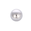 Polished silver Harmony Ball pendant for pregnancy with smooth metallic mirror finish - White K/Silver