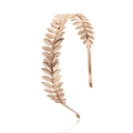 Elegant rose gold leaf headband crown with Greek laurel style for bridal wedding hair jewelry - Rose Gold (FG008)