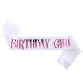 Fascia Birthday Girl rosa e viola con scritte in oro rosa per festa di compleanno - Bianco Rosa