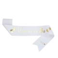 Fascia bianca glitterata Mummy to Be con scritte dorate per baby shower - Mummy Bianco Oro