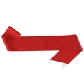 Sparkling red glitter blank sash made of premium fabric for DIY party decorations - Red