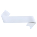 Elegant white glitter sash with fishtail ends for DIY party decorations and events - White