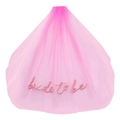 Pink bridal veil with bride to be embroidery for bachelorette party and wedding events - Rose Red