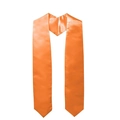 Vibrant orange graduation honor stole in premium glossy satin finish for ceremonies - 152cm / Orange