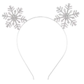 Elegant silver snowflake headband with crystal rhinestones for Christmas festive party - Silver Snowflake (FG160)