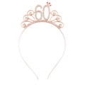 Diadème rose gold pour 60ème anniversaire avec strass scintillants et décor rouge - Style 60ème Anniversaire(FG231) / Or rose