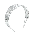 Eleganter silberner Lorbeerblatt Braut Haarreif im griechischen Göttin Metall Stil - Silber