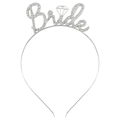 Silbernes Bride Stirnband mit glitzernden Strasssteinen und Diamant-Design für Hochzeiten - Silber