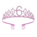 Rosa AB-Strass-Kronen-Haarreif für Mädchen zum 6. Geburtstag Party-Dekoration - 6Y