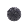 Natural black volcanic lava stone bead with porous texture for jewelry making - Number 8 / Black