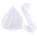 Ensemble écharpe et voile Bride to Be blancs avec lettrage en strass pour enterrement de vie - Ensemble Zirconium Blanc