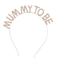 Roségoldener Mummy To Be Haarreif mit Strasssteinen für Babyparty-Feiern und Deko - Roségold Weißer Strass (MUMMY TO BE)
