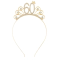 Diadème doré élégant pour 60ème anniversaire avec strass pour accessoires cheveux femme - Style 60ème Anniversaire(FG231) / Or