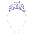 Diadème violet étincelant pour 60e anniversaire avec strass blancs pour femmes accessoires - Style 60ème Anniversaire(FG231) / Violet