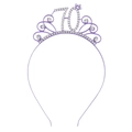 Serre-tête violet 70ème anniversaire en alliage avec des strass brillants - Style 70ème Anniversaire(FG232) / Violet