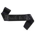 Elegant black satin sash with silver rhinestones Bride To Be text for bachelorette party - Black Satin Sash With Multicolor Rhinestones