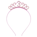 Rosa Geburtstagskrone Haarreif für Mädchen mit glitzernder Strasszahl 3 für Partys - Rosa AB Strass (3 Jahre Alt)