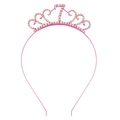 Serre-tête couronne princesse rose avec strass pour fête du 7ème anniversaire - 7 ans / Rose