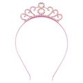 Serre-tête couronne rose anniversaire numéro 8 avec strass colorés pour enfants - 8 ans / Rose