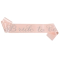 Pink satin Bride to be sash with rhinestone lettering for bachelorette party outfit - Champagne Satin Sash