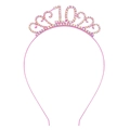 Serre-tête couronne rose avec strass et motif cœur pour anniversaire 10 ans - 10ème anniversaire / Rose