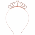 Serre-tête couronne d'anniversaire en or rose et strass avec le chiffre 7 étincelant - 7 ans / Or rose