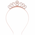 Tiara d'anniversaire or rose scintillant avec design numéro 8 en strass brillant - 8 ans / Or rose
