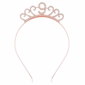 Diadème d'anniversaire en or rose pour filles de 9 ans avec strass et le chiffre neuf - 9 ans / Or rose