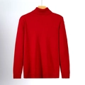 Schmal geschnittener Herren Rollkragenpullover in kräftigem Rot für Herbst und Winter - 3XL / Rot