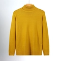 Schmal geschnittener Rollkragenpullover für Herren in Ingwergelb mit Rippbündchen - 3XL / Ingwergelb