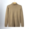 Schmal geschnittener Rollkragen-Strickpullover für Herren in warmem Kamelbraun - 3XL / Camel