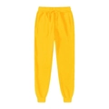 Pantaloni sportivi unisex gialli in pile con coulisse in vita e polsini a coste - S / Giallo