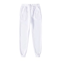 Dettaglio della tuta in cotone bianco con coulisse regolabile ed elastico in vita - S / Bianco