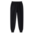 Pantaloni sportivi neri da uomo con fodera in pile e coulisse in vita elasticizzata - S / Nero