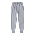 Pantaloni da jogging uomo grigio mélange con coulisse elastica e polsini a coste - S / Grigio chiaro