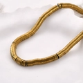 Goldene flache Hematit-Zwischenperlen für DIY-Halsketten und Armbandzubehör - 8*1mm/Ca. 270 Stück / Dunkelgold